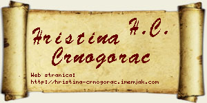 Hristina Crnogorac vizit kartica